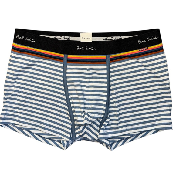 Paul‎ Smith Blue Striped Trunk Boxer Briefs Mens Size Medium New - Picture 1 of 5